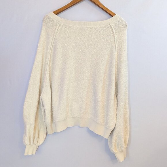 Free People | Found My Friend Pullover Sweater Minimalist in Cream | Size Medium - Picture 9 of 16